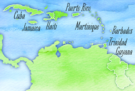 ontap rum caribbean-map